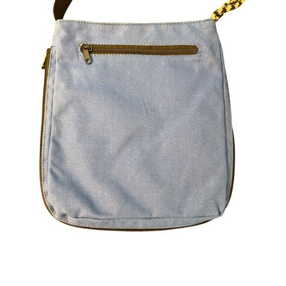 Kavu Keeper Blue Canvas Crossbody Bag Sling Purse Zip Around to Widen Pockets - Picture 5 of 8